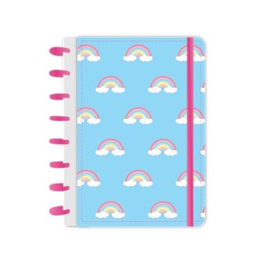 Imagem de Caderno de Disco Capa Dura A5 Rainbow Azul com 80 folhas abyara graf (tipo caderno inteligente)