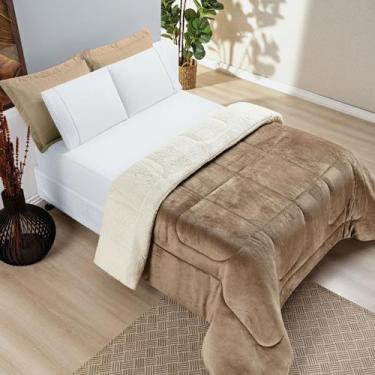 Imagem de Coberdrom Everest Casal Manta Sherpa 150g - Bia Enxovais, Bege