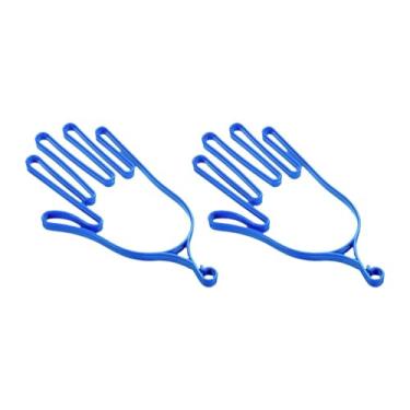 Imagem de kowaku 2x Suporte para luvas de golfe, suporte para maca, acessórios, ferramenta, portátil para luvas de golfe para homens e mulheres, manutenção esportiva, Azul