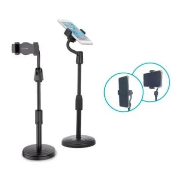 Imagem de Suporte De Mesa P/Celular reforçado portatil Casa Escritório Articulável 360° NO2PROBLEMS Regulável Ideal para Lives