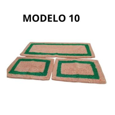 Imagem de Tapete de Frufru Personalizado cozinha 3 peças 1,20 x40  Decoração Exc