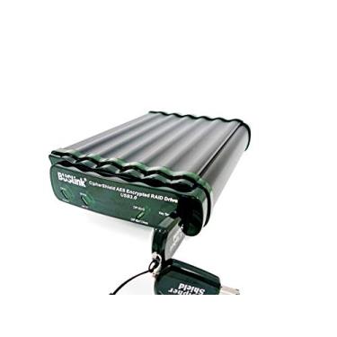 Imagem de BUSlink Disco rígido portátil CipherShield FIPS 140-2 nível 2 HIPAA 256-bit AES USB 3.0 criptografado RAID 0 (10TB) (CSE-10TM3)
