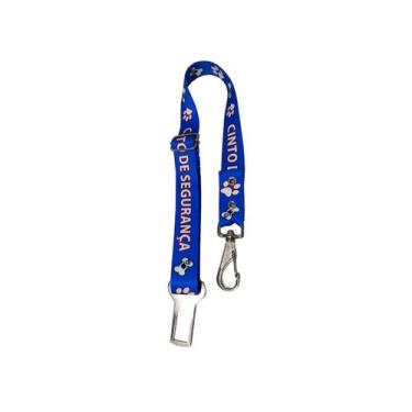 Imagem de Cinto de Segurança para Cães Cachorro Seda 25mm - FLOP, Azul