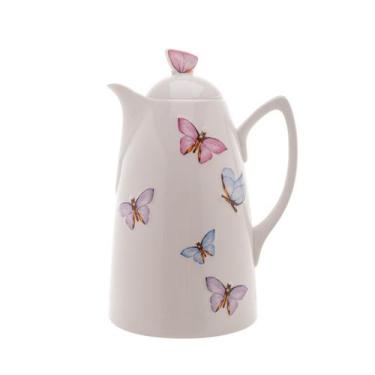 Imagem de Garrafa Térmica 900ml para café ou chá de porcelana Borboletas Wolff -