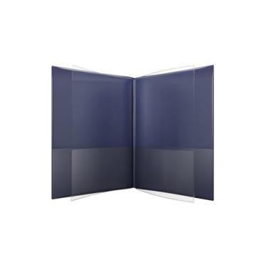 Imagem de Pasta Izzy's com 6 bolsos (azul marinho), impermeável, patenteado resistente a rasgos, plástico flexível, feito com orgulho nos EUA, substituto de fichário