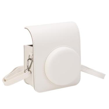 Imagem de Generic Caixa de Proteção contra Câmera Instantânea, PU Provo Scratch Prooft Rain Ajuste Removable Strap Instant Camera Case para Viagem (Branco)