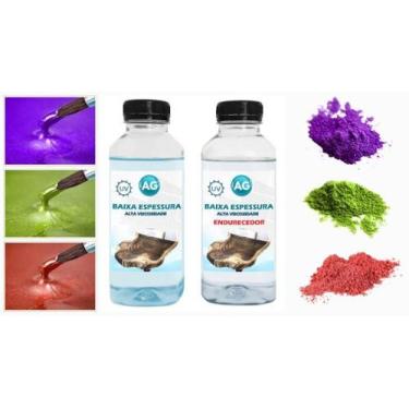 Imagem de Resina Baixa Espessura 1KG + 3 Cores Metálicas - Resinas ag