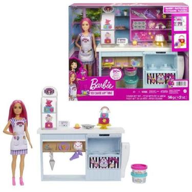 Imagem de Playset Barbie Confeitaria Com Boneca Barbie Confeiteira e 20 Acessóri