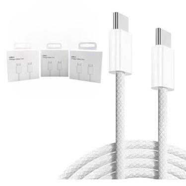 Imagem de Kit 03 Cabos Usb-c-c 1m Ip 15 16 Lacrado - Mundo Smart