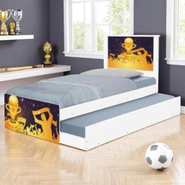 Imagem de Bi Cama Juvenil Zap com Cabeceira Futebol Troféu - Mais de Casa