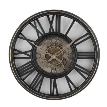 Imagem de Relógio De Parede Retrô Preto 30cm Para Sala e Escritório - Yeet