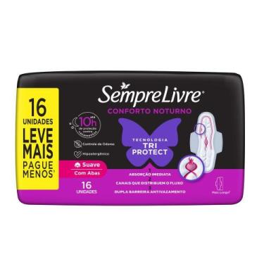 Imagem de Absorvente Externo Sempre Livre Conforto Noturno Suave, 16un