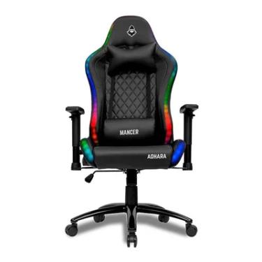 Imagem de Cadeira Gamer Mancer Adhara RGB Espuma Moldada Reclinável Até 120kg Preto - Mcr-adh-RGB01
