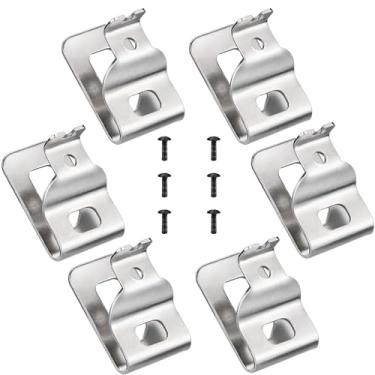Imagem de ACEANEA Pacote Com 6 Fivelas De Clipe Cinto N268241 N086039 Para Ferramenta Perfuração Aço Inoxidável Dewalt 304 (Com Parafusos) Compatível Ferramentas Elétricas 20 V Dcd985 Dcd980 Dcd985L2 Dcd980L2