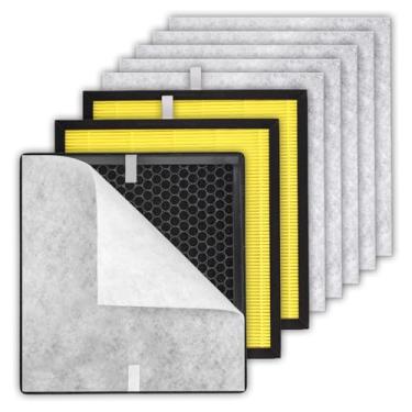 Imagem de Pacote com 3 + 6 filtros PR1 para animais de estimação filtro de substituição para purificador de ar Mooka PR1, filtro HEPA verdadeiro H13, filtro de carvão ativado 3 em 1 para casa grande sala de até