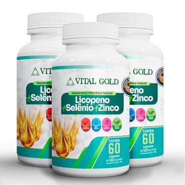 Imagem de LICOPENO + SELÊNIO + ZINCO - 500mg (60 Cápsulas) VITAL GOLD (3)