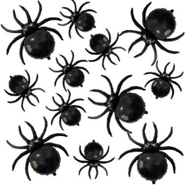 Imagem de Balão JM Puri Mi Halloween Black Spider 33 cm e 17,2 cm 12 unidades