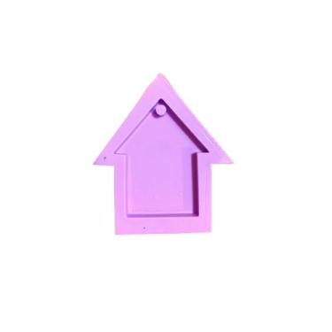 Imagem de R90 Molde de silicone casa chaveiro tag resina - confeitaria dos molde