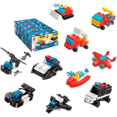Imagem de Keepplay Bloco de Montar Set TransCollector Bombeiro e Polícia 3 em 1