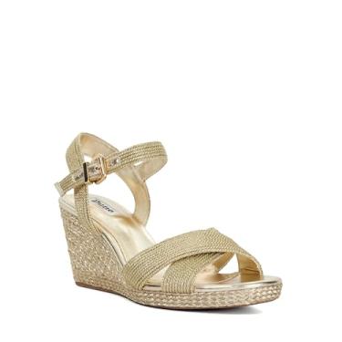 Imagem de Dune London Sandália feminina Kolden Wedge, Dourado, 38
