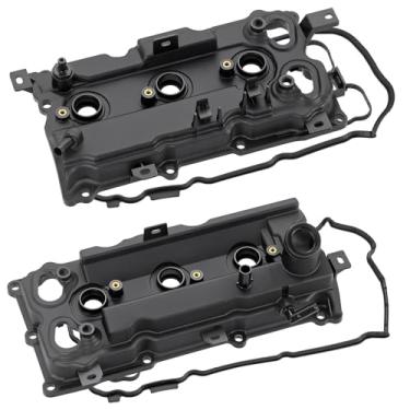 Imagem de BDFHYK Kit de tampa de válvula de motor esquerdo direito, com junta e parafuso, compatível com INFINITI Q50 2014-2018, Q70 2014-2018, EX35 2008-2012, FX35 2009-2012, M35 2009-2010, substituir 13266