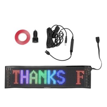 Imagem de Painel de matriz LED programável RGB Tela flexível Tela Ultra HD Text Animation Publicidade Display para Dicas de estrada interior de carro PVC Material de silicone 9.2x37.2cm