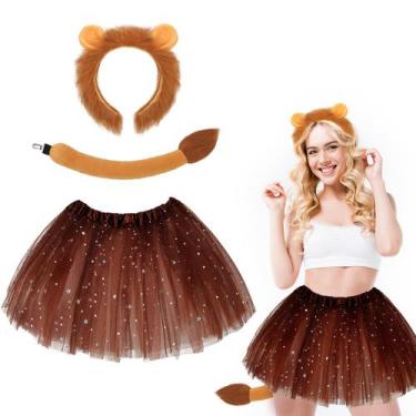 Imagem de Fantasia Newcotte Halloween Animal Tutu Ears Headband Tail Lion