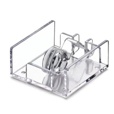 Imagem de Porta-guardanapos de acrílico transparente – Dispensador de guardanapos quadrado horizontal para restaurante e casa – organizador de guardanapos de mesa transparente (L)