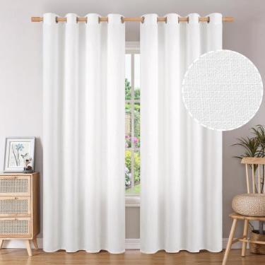 Imagem de Cortinas BGment White Semi Sheer 213x132cm para sala de estar