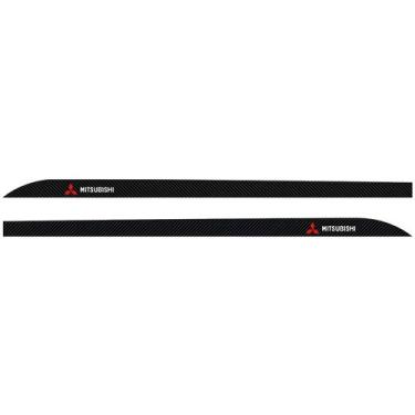 Imagem de Adesivos De Carbono Para Saia Lateral De Porta De Carro Mitsubishi 2PC