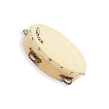 Imagem de Pandeiro Circular 15 cm Platinelas e Pele - Aprendiz Musical PC15B
