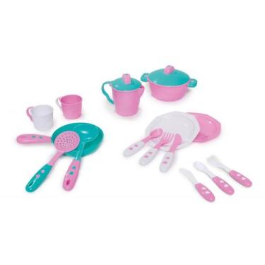 Imagem de Brinquedo Infantil Kit De Cozinha Completo Rosa Tateti 0333