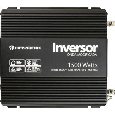 Imagem de Inversor Hayonik 1500W 24V/127V Onda Modificada Modelo Novo