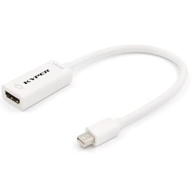 Imagem de Kyper USKyper-424K Pacote com 1 Mini DisplayPort 4K para HDMI Adaptador Mini DP compatível com Thunderbolt MacBook Pro, MacBook Air, Mac mini, Microsoft Surface Pro 3/4 (1, branco)