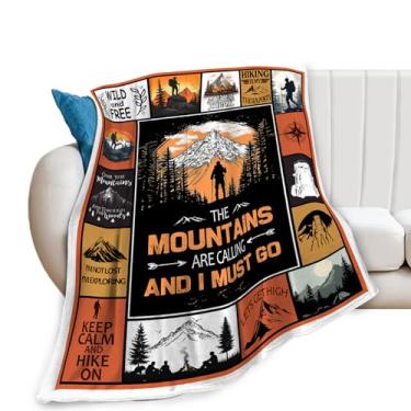 Imagem de Kylora Cobertor de caminhada, cobertores, aconchegante, flanela, pelúcia, leve, roupa de cama, aventura, presentes para homens, mulheres, adultos, para sofá, cama, 101 x 127 cm