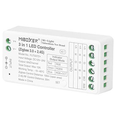 Imagem de LGIDTECH FUT037Z+ Miboxer 3 em 1 LED Strip Controller Zigbee 3.0+ 2.4G, funciona com RGB & RGBW e RGB + CCT LED Strip Light, compatível com Philips Hue, Amazon Echo Plus (2ª geração)