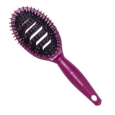 Imagem de Escova De Cabelo Oval Flexível Vazada Evita Mofo Marco Boni, Vinho