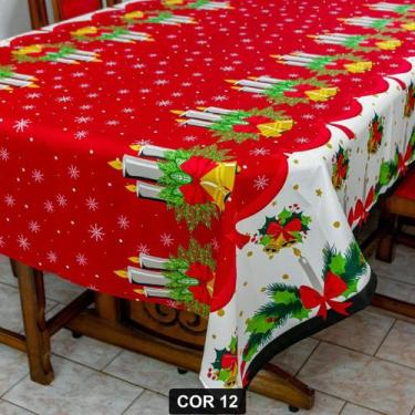 Imagem de Toalha de Mesa Natalina 14 Lugares 4,00m x 1,40m Oxford Estampado - Ra