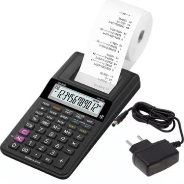 Imagem de Calculadora Bobina 12 Dígitos Hr8rc com Fonte Casio Impressora Loja Co