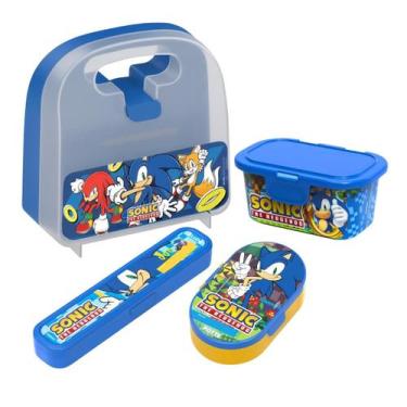 Imagem de Kit Escolar Infantil Lancheira Pote Para Alimentos + Estojo Multiuso S