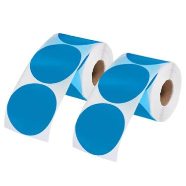 Imagem de PATIKIL 1000 adesivos coloridos de pontos, adesivos circulares de 7,6 cm autoadesivos grandes etiquetas de codificação em branco redondo para etiquetar escritório, quintal, venda de garagem, casa