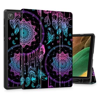 Imagem de Tuiklol Capa para Samsung Tab A7 Lite 8,7 polegadas modelo 2021 SM-T220 T225 T227 embutido porta-lápis TPU capa traseira rígida protetora para Tab A7 Lite 7,8 polegadas, apanhador de sonhos