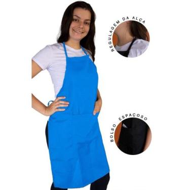 Imagem de Avental de Cozinha Tecido Oxford Reforçado com Bolso Alça e Fivelas pa