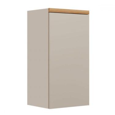 Imagem de Armário Aéreo Cozinha 40 Cm Allure 1 Porta 1 Prateleira Jequitibá/Gris