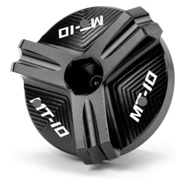 Imagem de Compatível com MT03 MT07 FZ07 MT10 FZ10 MT25 MT 03 07 10 25 YZF R1 R3 R6 FZ1 FZ6 Fa&zer Tampa de enchimento de óleo de motor de motocicleta (MT10-Preto)