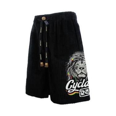 Imagem de Bermuda Cyclone Veludo Jamaican, Preto, M