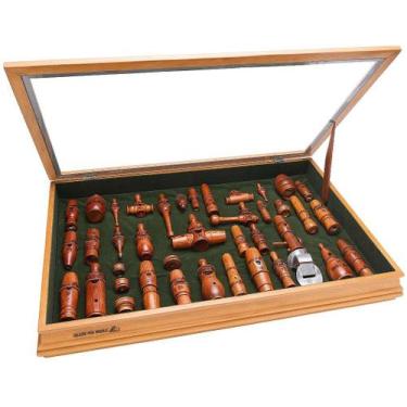 Imagem de Kit coleção apito pios artesanal profissional tampa de vidro observaçã