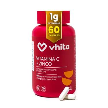 Imagem de Vitamina C 1000mg e Zinco - Suporte Imunológico e Antioxidante - 60 Cápsulas, Vhita