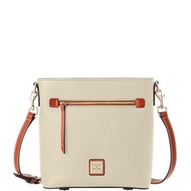 Imagem de Dooney & Bourke Bolsa de mão, tiracolo com zíper de grão de seixo - preta, Osso