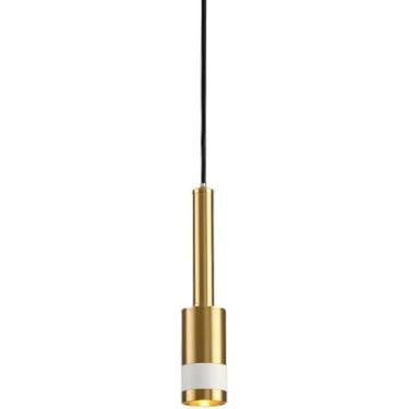 Imagem de Lustre Linear Pendente Moderno Mini LED Tubo Longo Luminária Pendente Teto Spot Light V-intage Lustre Industrial para Fazenda Sala de Jantar Quarto Cozinha, Dourado Branco